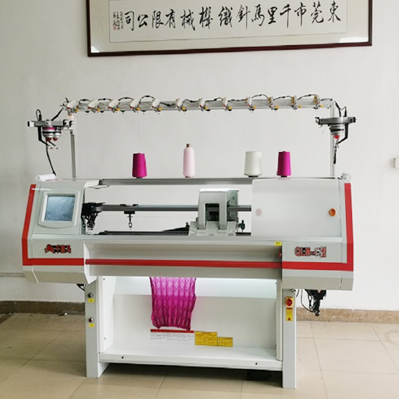 No waste yarn bottom straight double machine